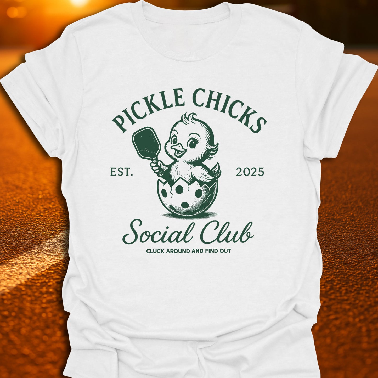 Pickle Chicks Social Club (Green Print) T-Shirt