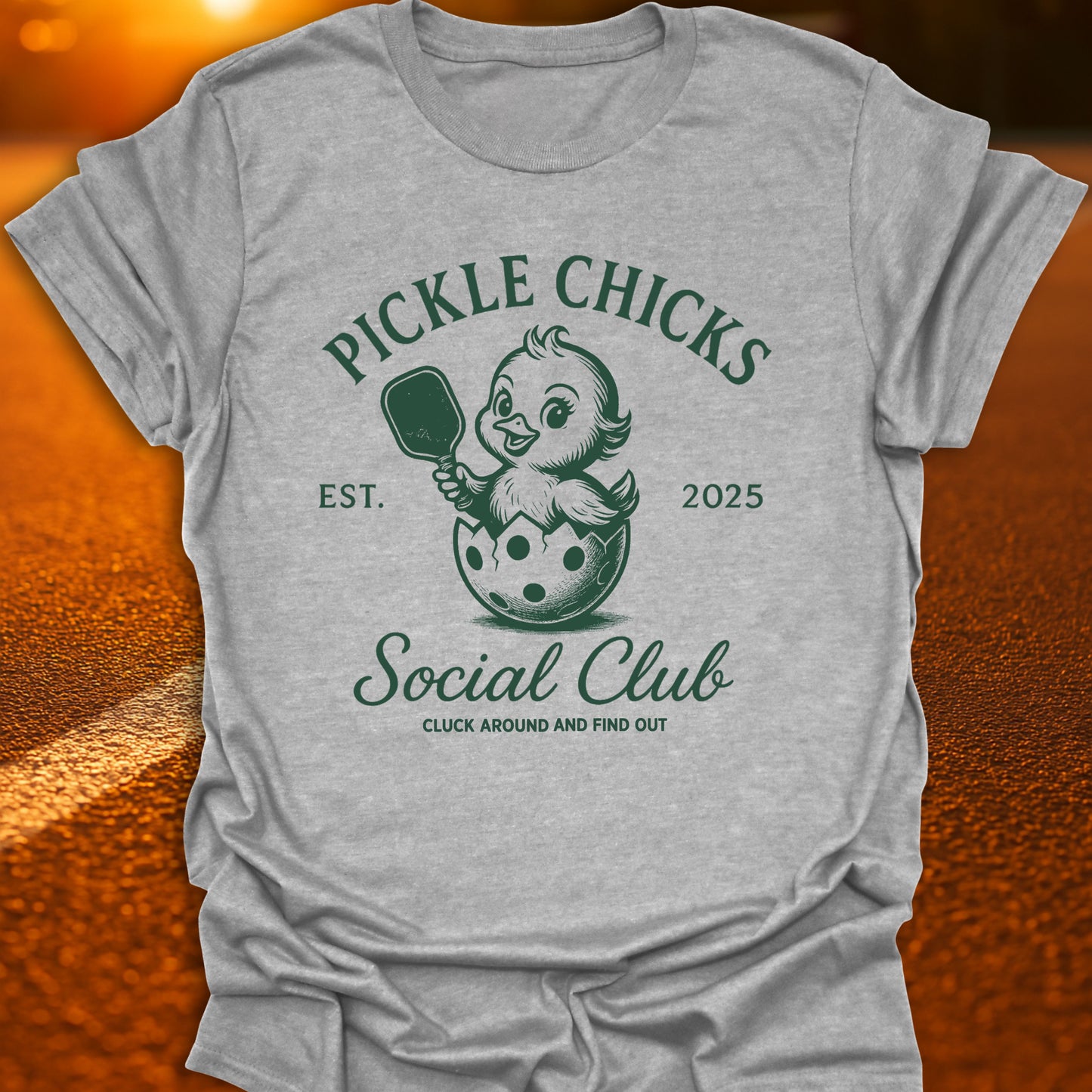 Pickle Chicks Social Club (Green Print) T-Shirt