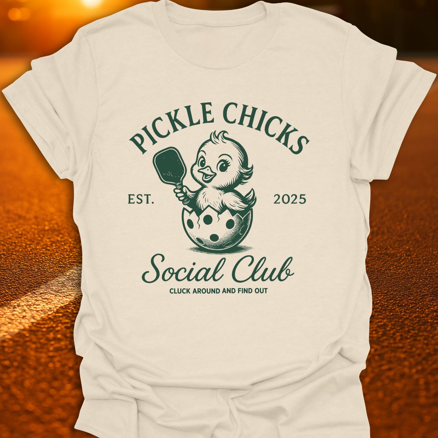 Pickle Chicks Social Club (Green Print) T-Shirt