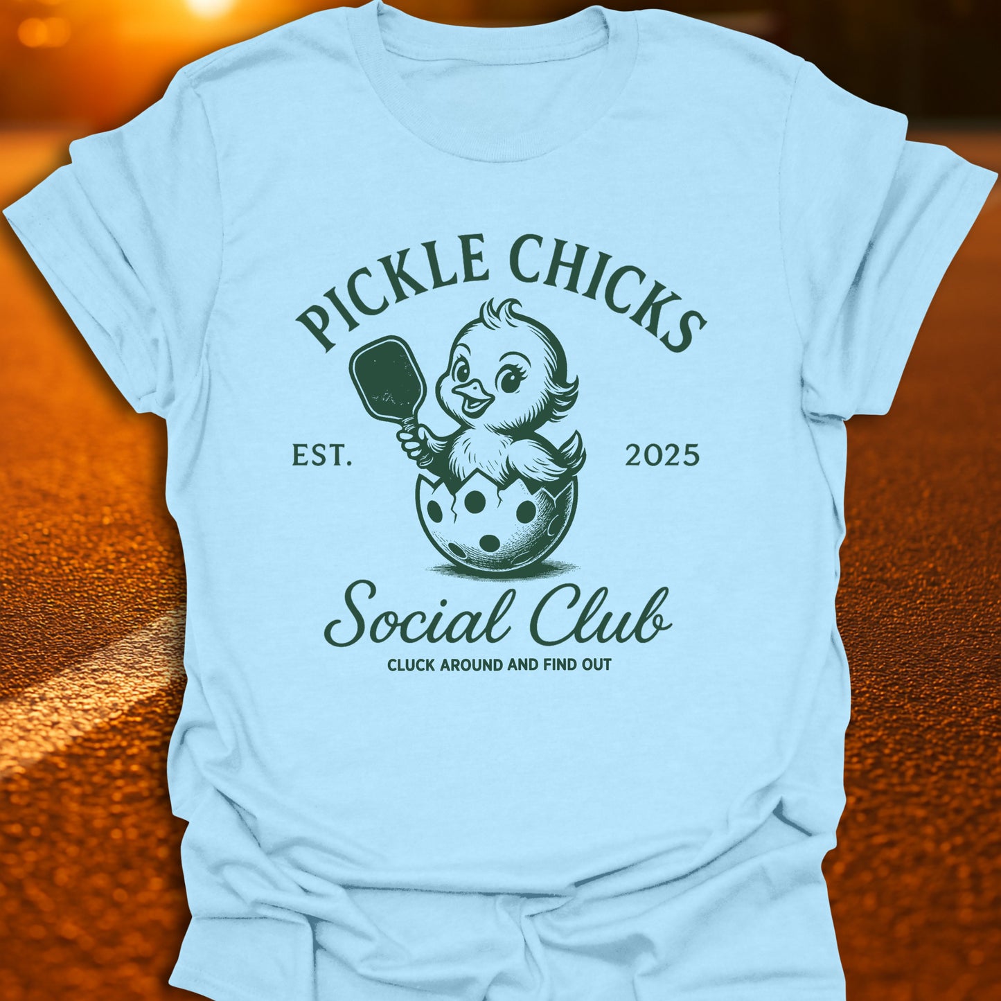 Pickle Chicks Social Club (Green Print) T-Shirt