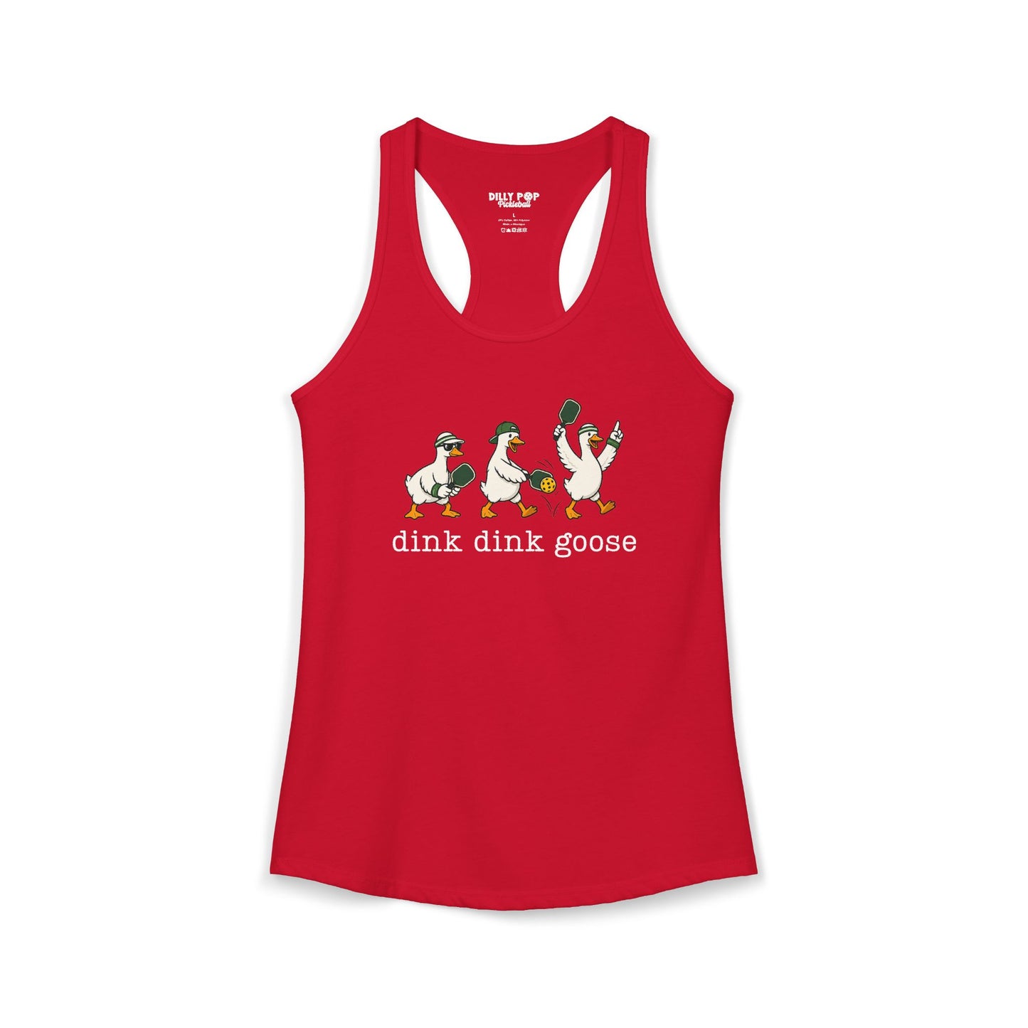 Dink Dink Goose Pickleball Racerback Tank
