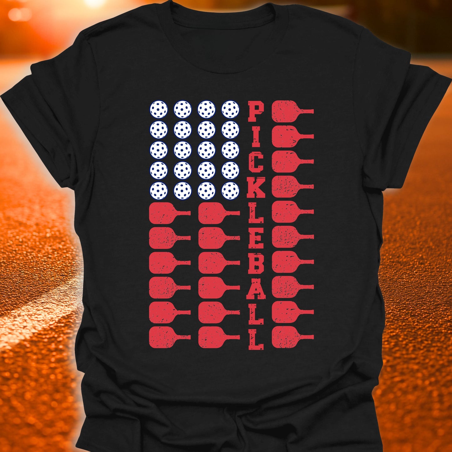 Pickleball American Flag T-Shirt