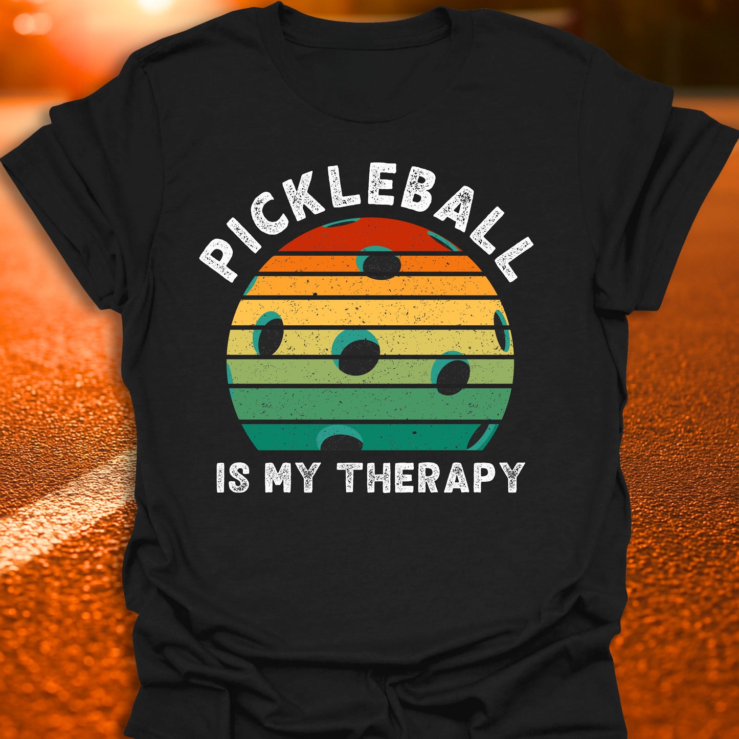 Pickleball Is My Therapy Sunset T-Shirt