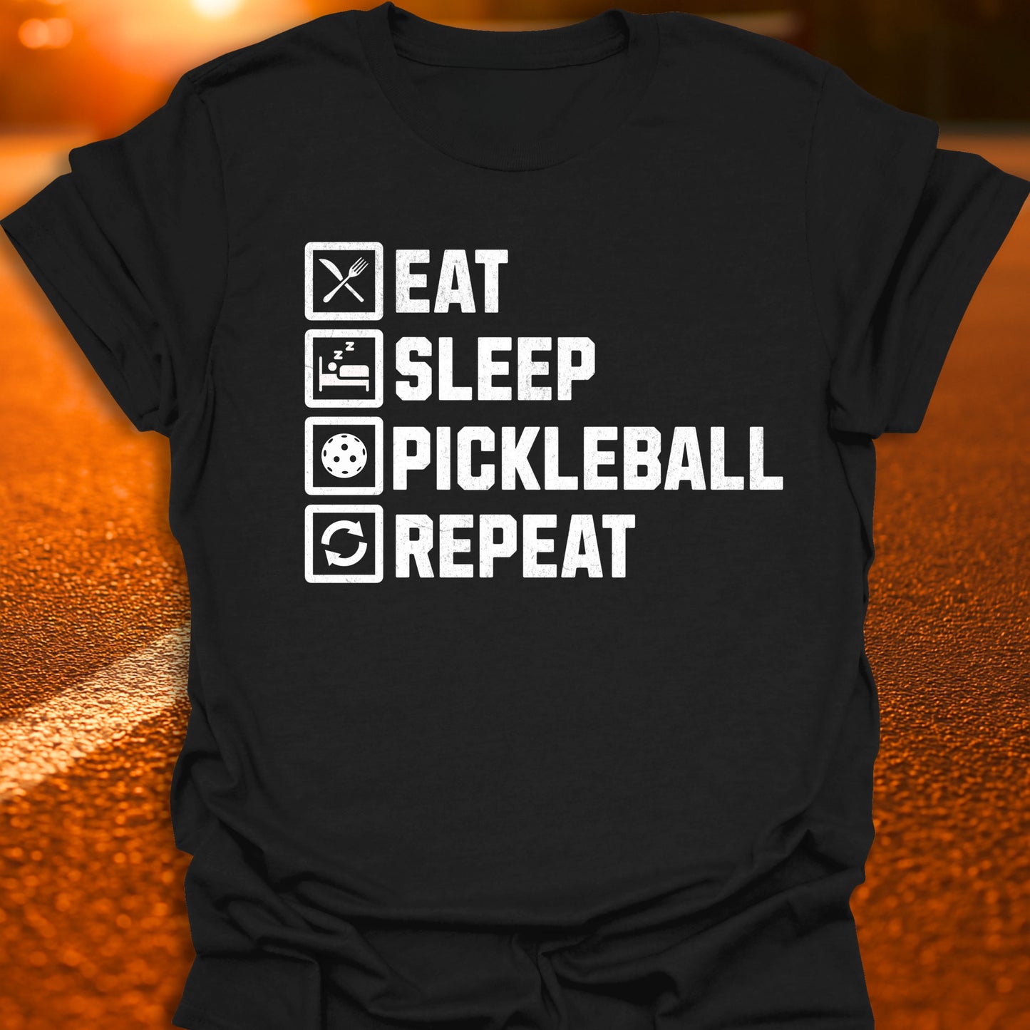 Eat Sleep Pickleball Repeat T-shirt