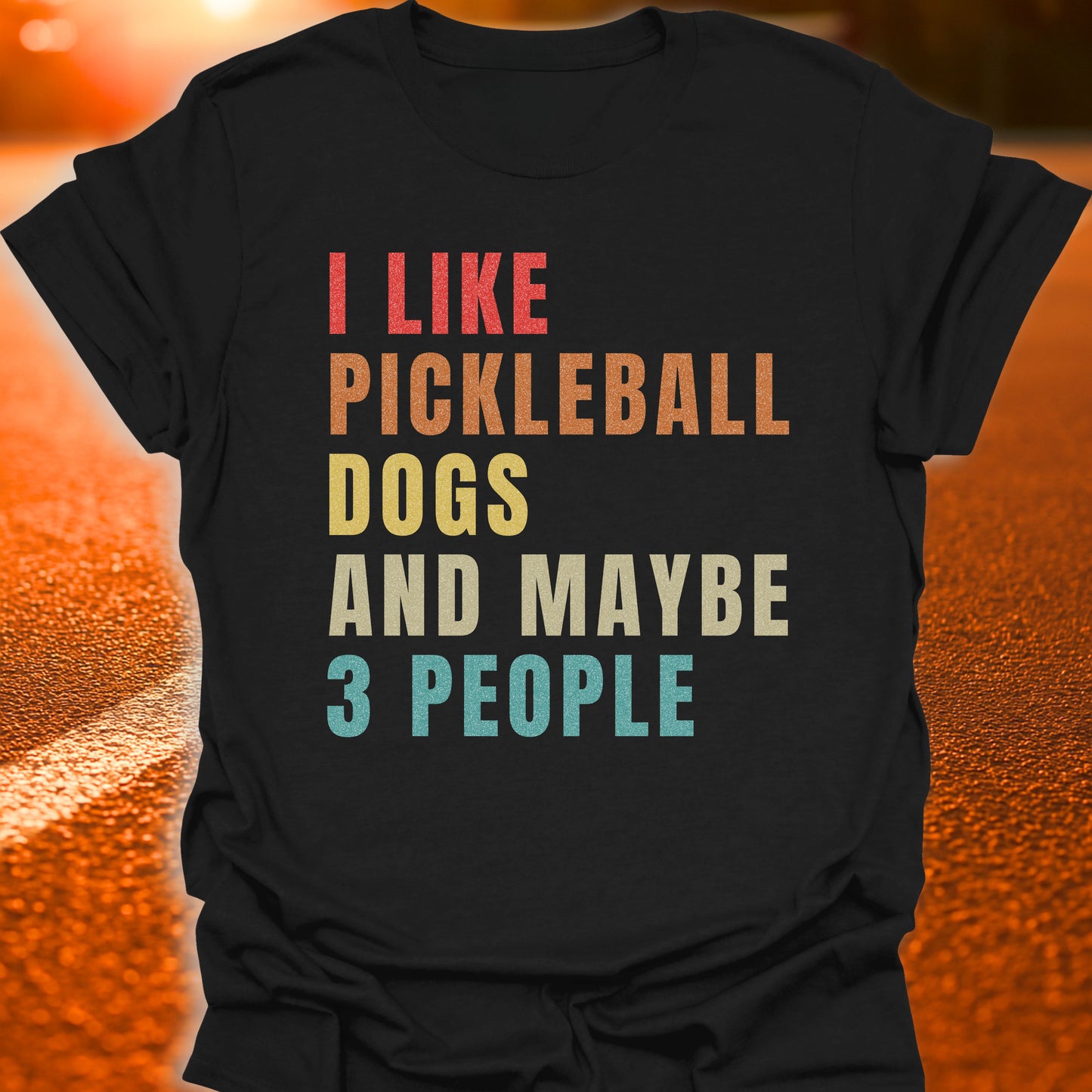 Pickleball Dogs 3 People T-Shirt