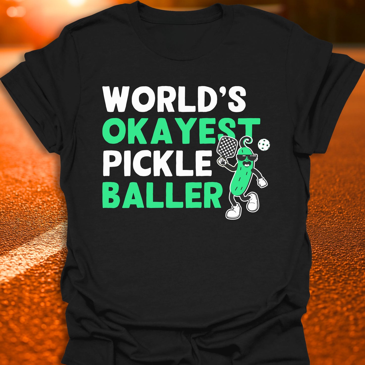 World's Okayest Pickle Baller (Dilly Pickle) T-Shirt