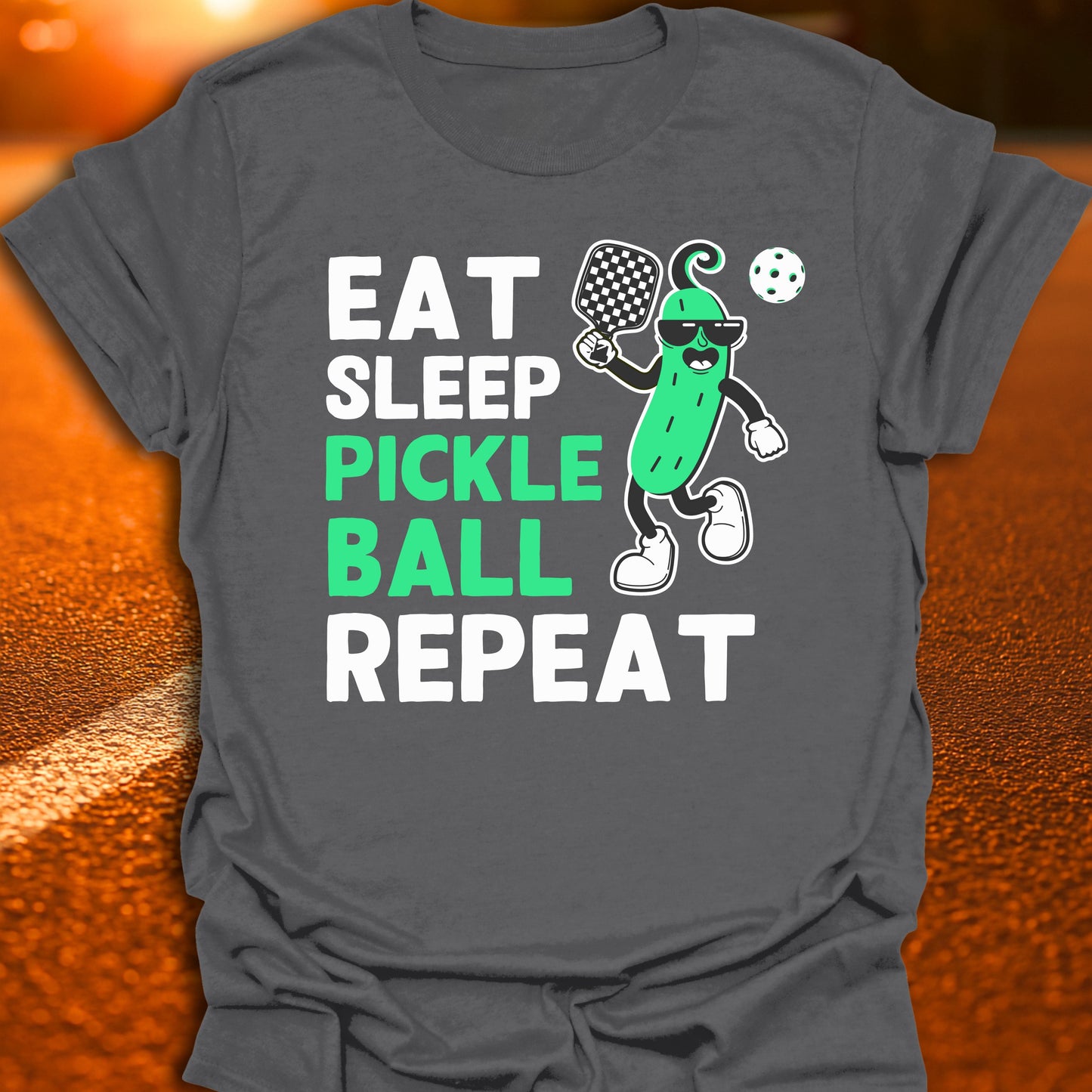 Eat Sleep Pickleball Repeat (Dilly Pickle) T-Shirt