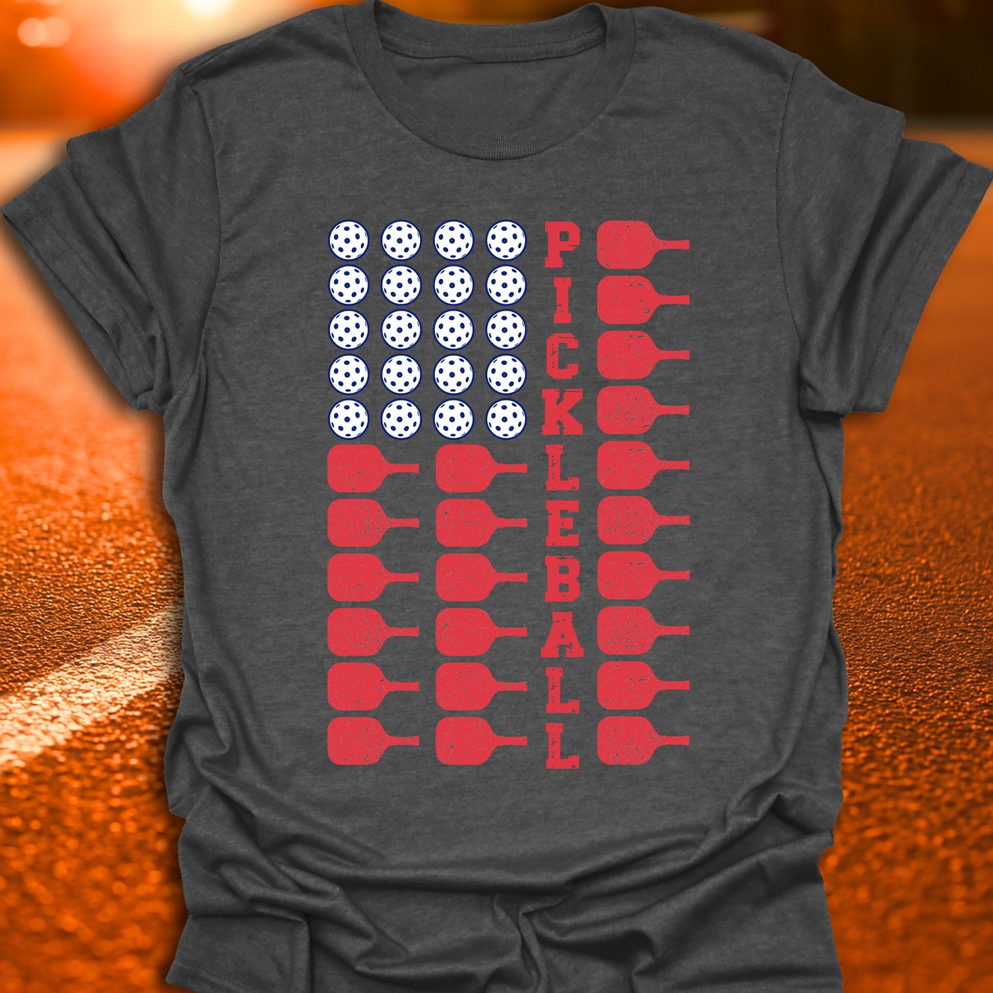 Pickleball American Flag T-Shirt