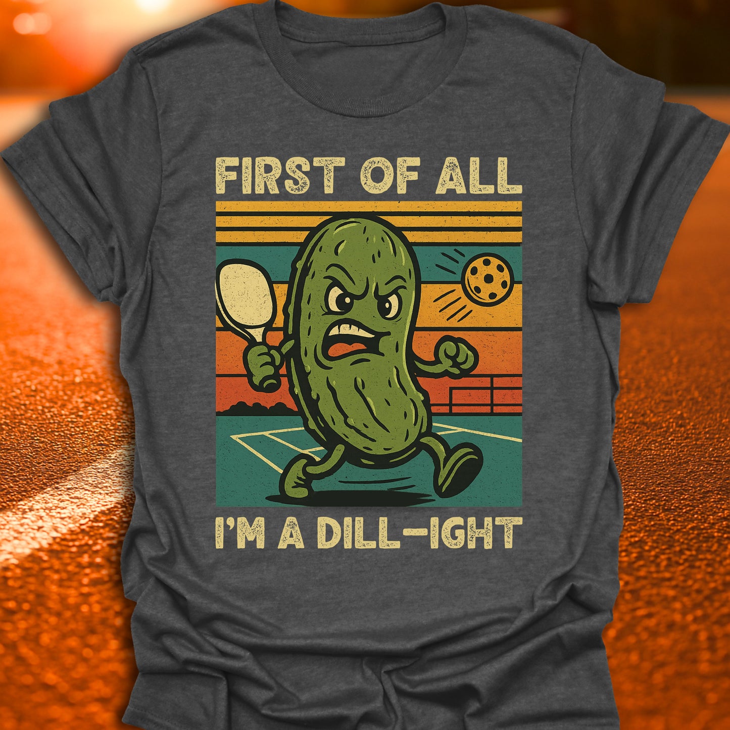I'm A Dill-ight Retro Sunset T-Shirt