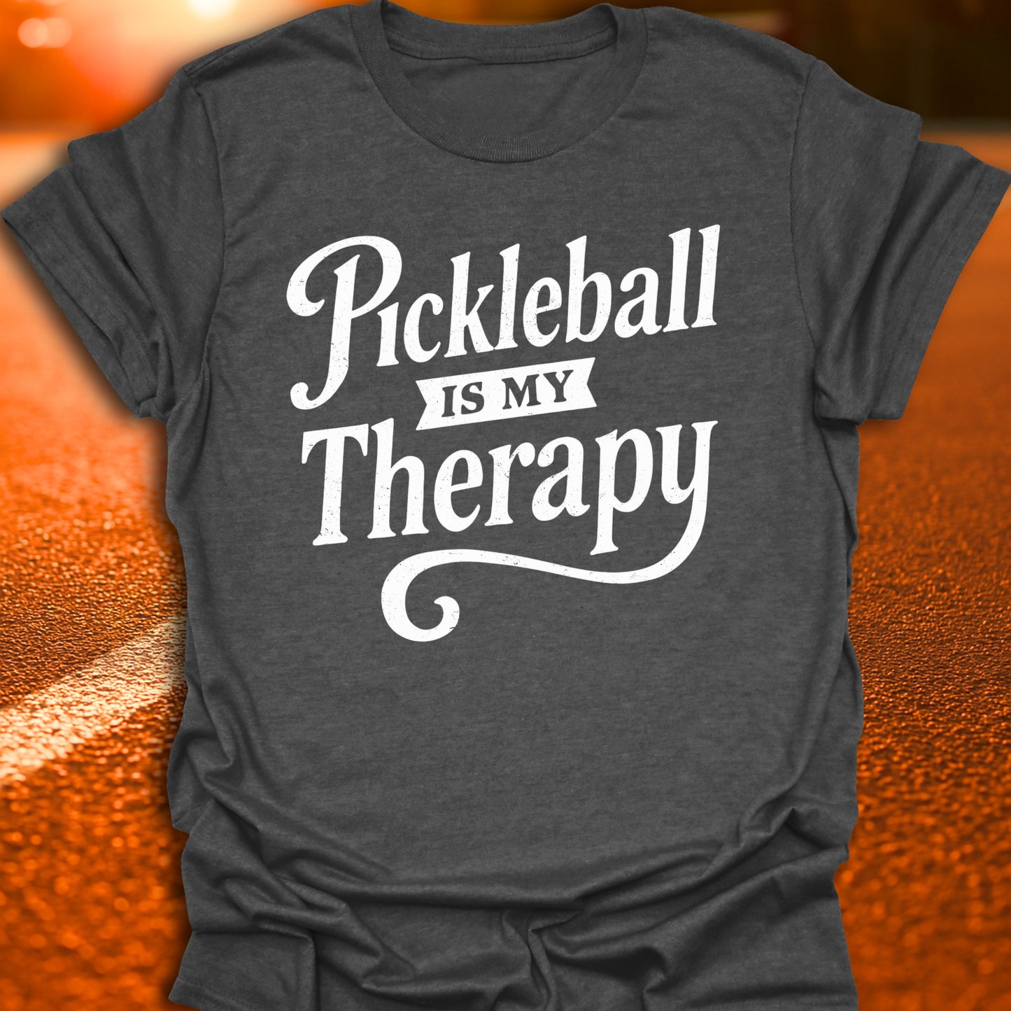 Pickleball Is My Therapy Text T-Shirt