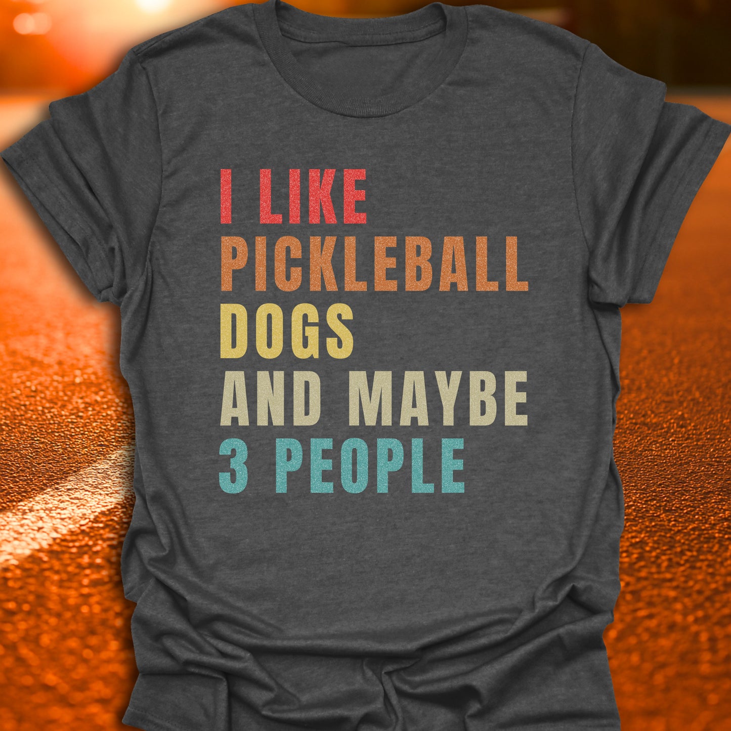Pickleball Dogs 3 People T-Shirt