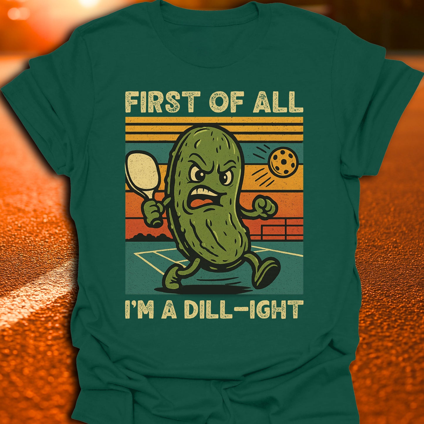 I'm A Dill-ight Retro Sunset T-Shirt