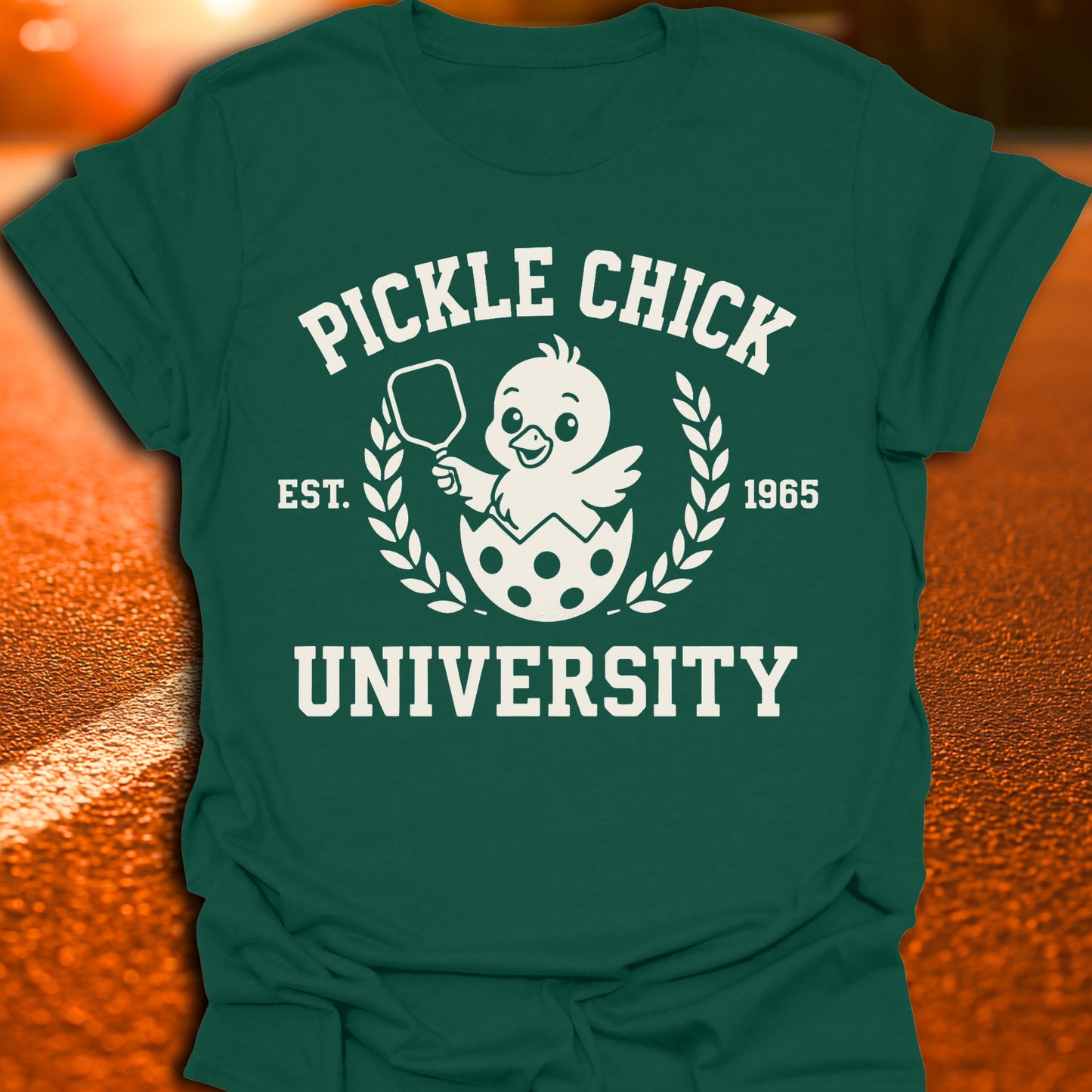Pickle Chick University (White Print) T-Shirt