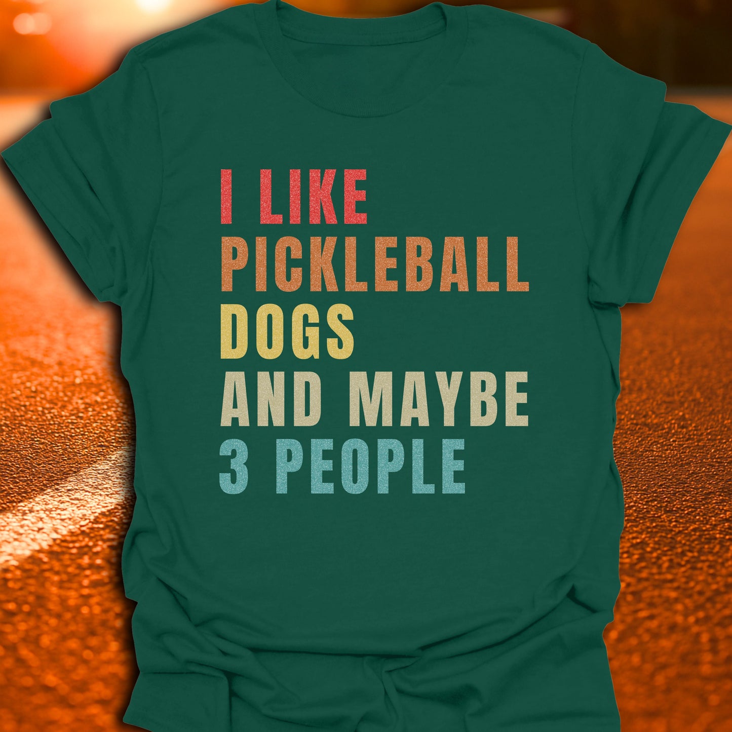 Pickleball Dogs 3 People T-Shirt