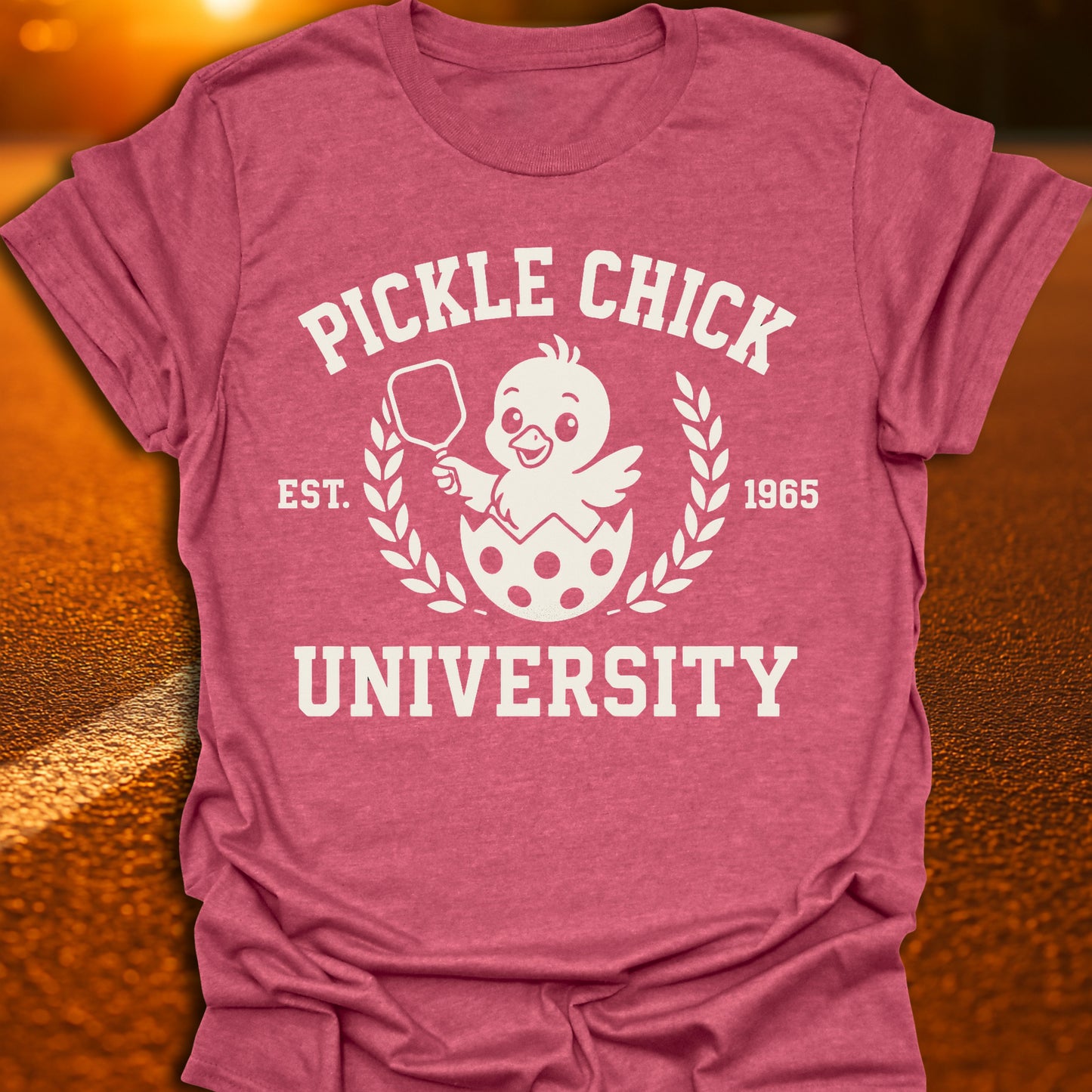 Pickle Chick University (White Print) T-Shirt