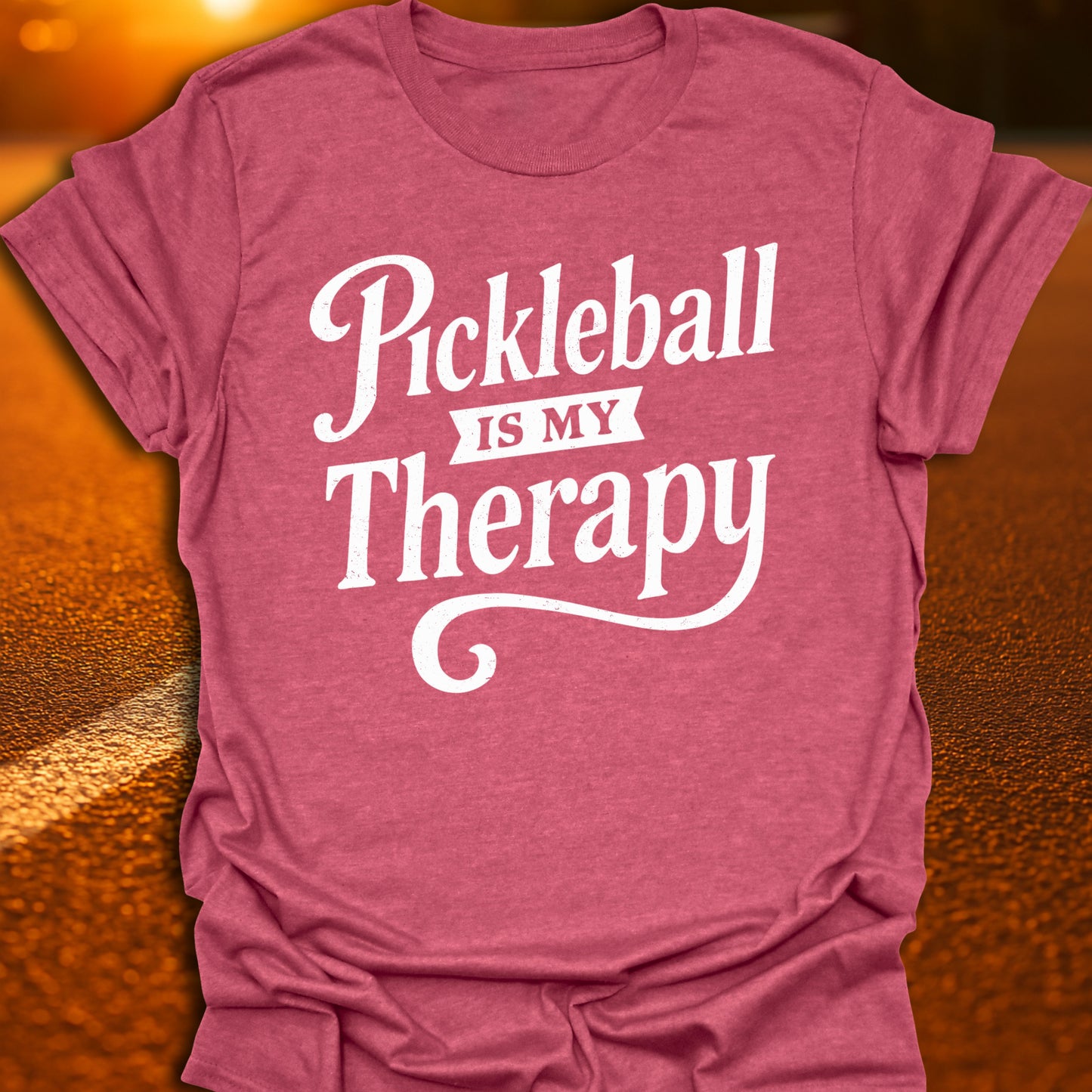 Pickleball Is My Therapy Text T-Shirt
