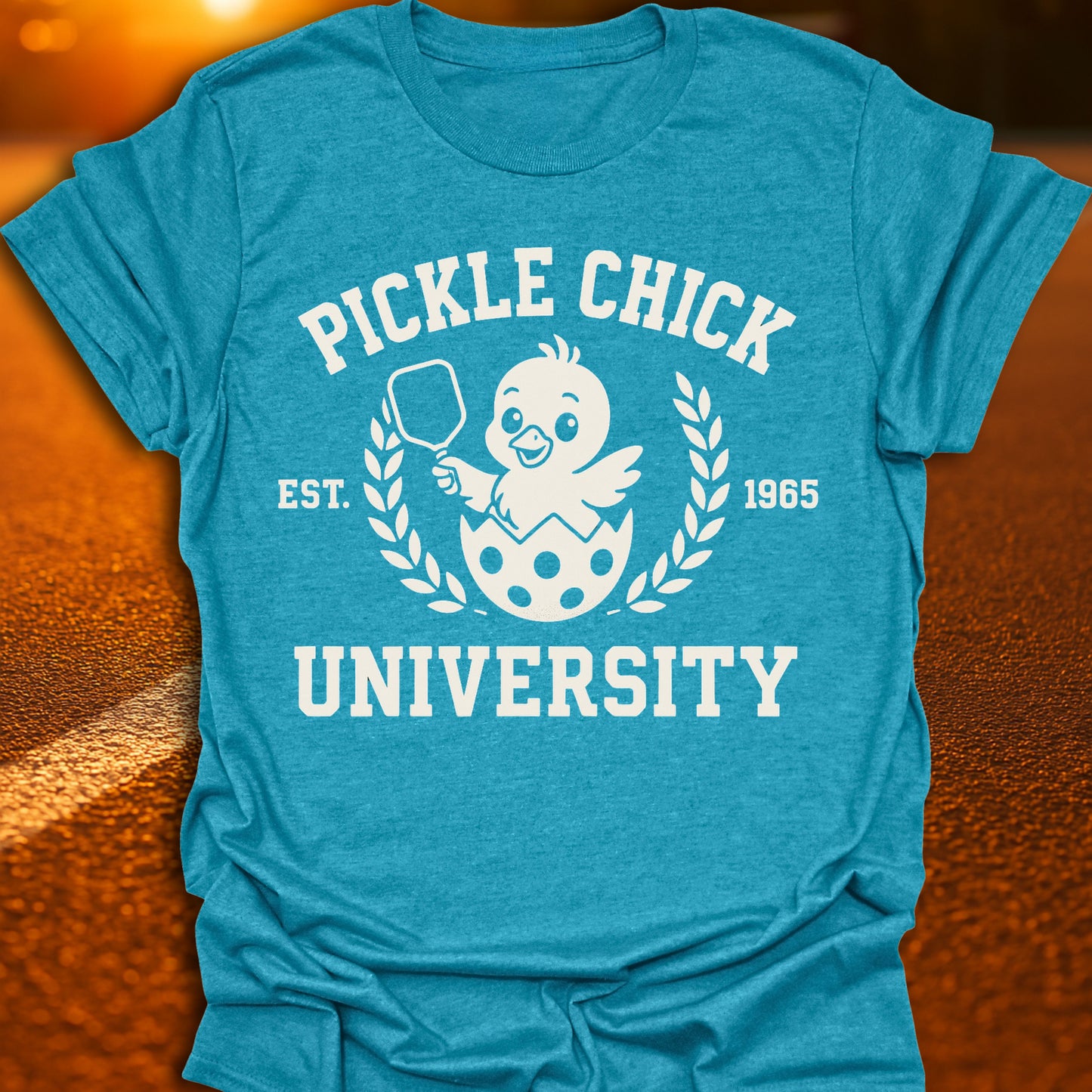 Pickle Chick University (White Print) T-Shirt