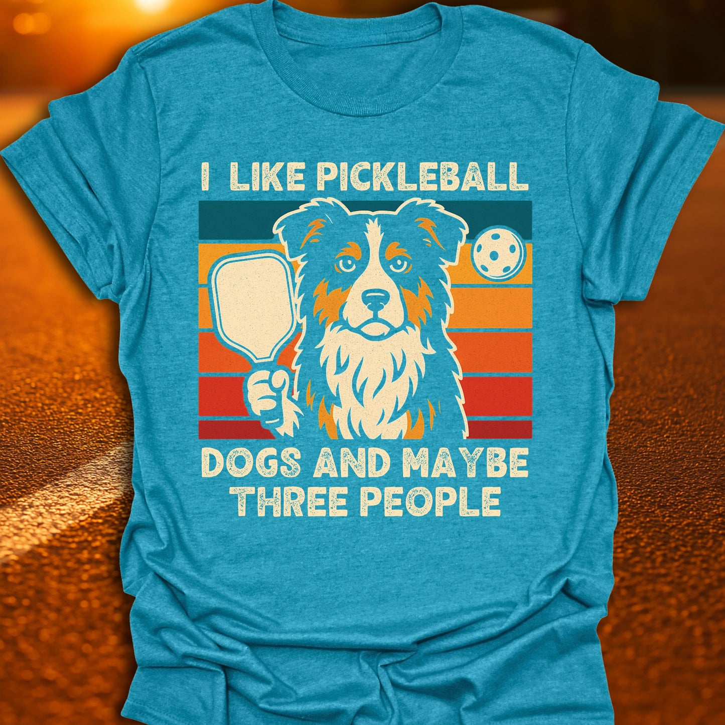 I Like Pickleball Dogs & Three People T-Shirt