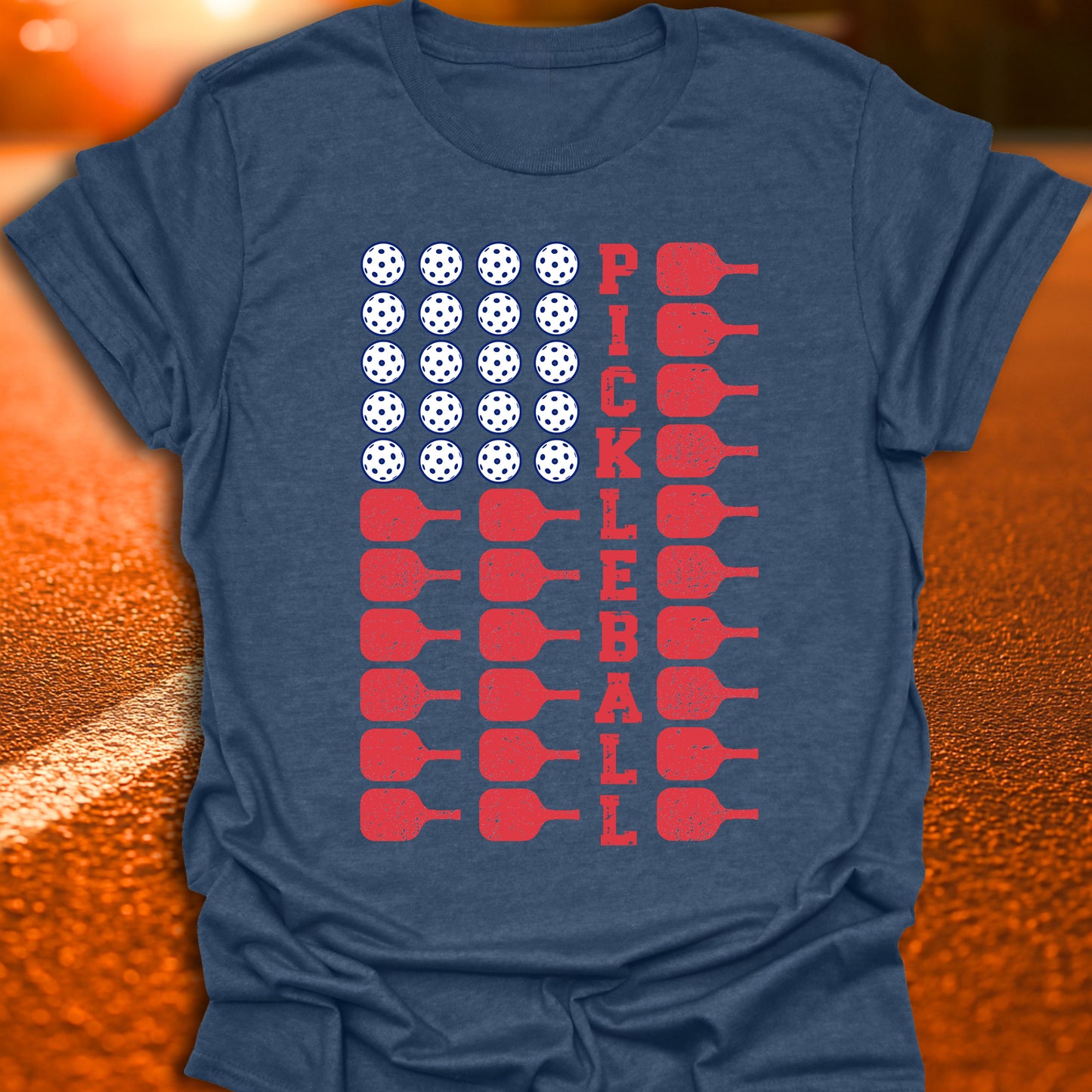 Pickleball American Flag T-Shirt
