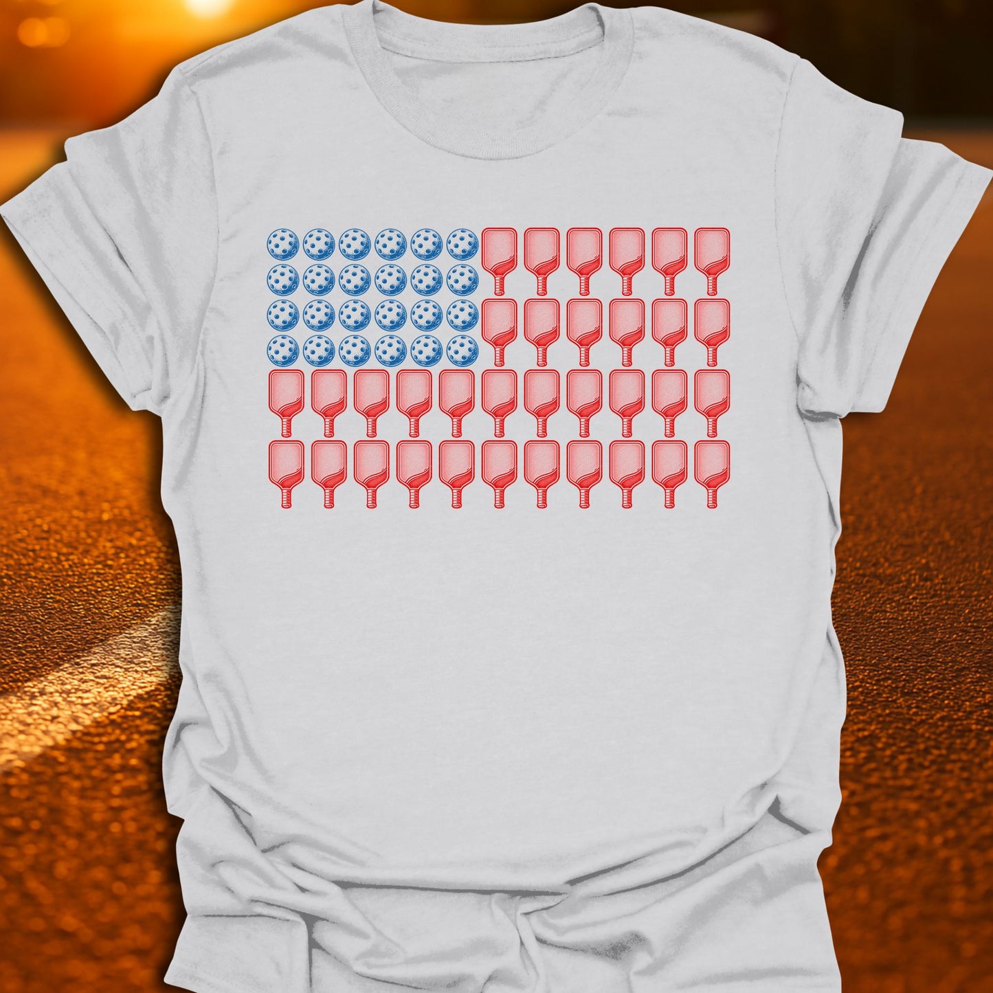 American Pickleball Flag T-Shirt