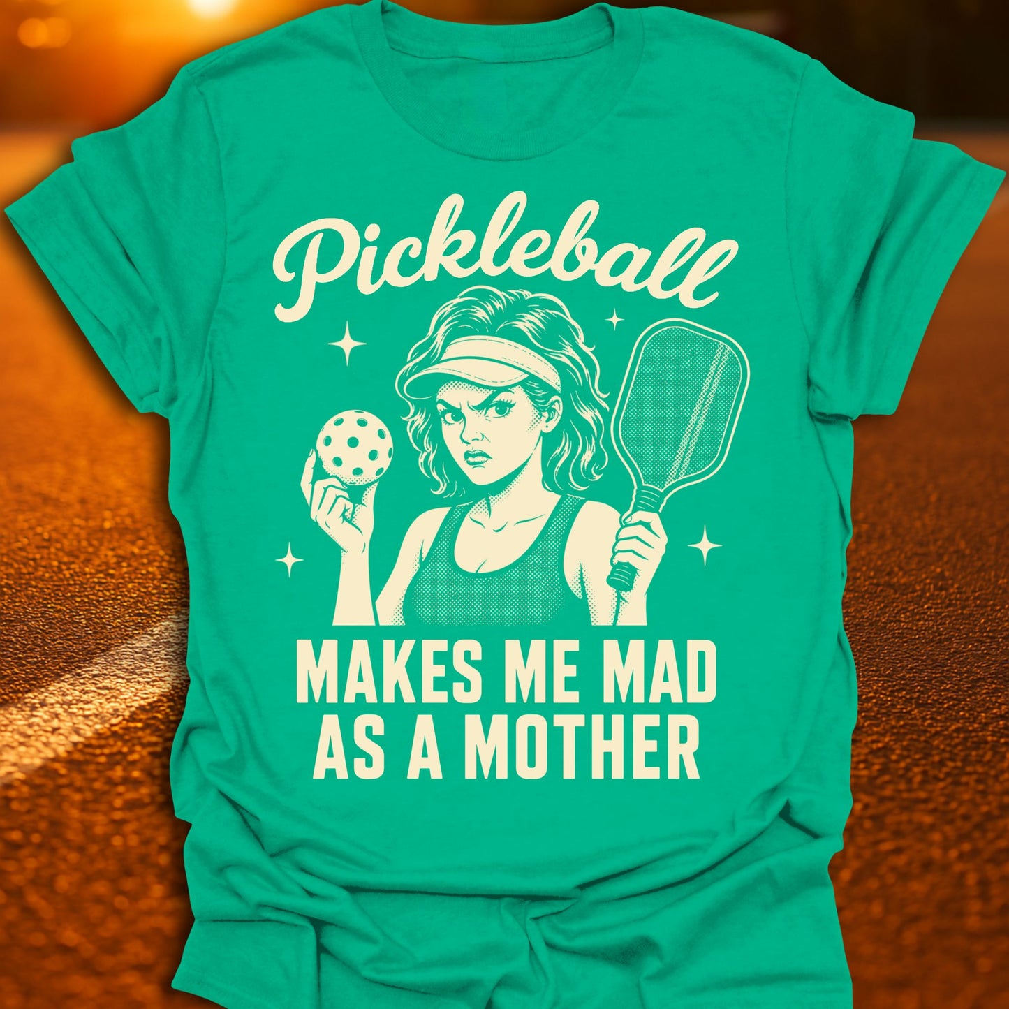 Mad As A Mother Vintage Pickleball T-Shirt