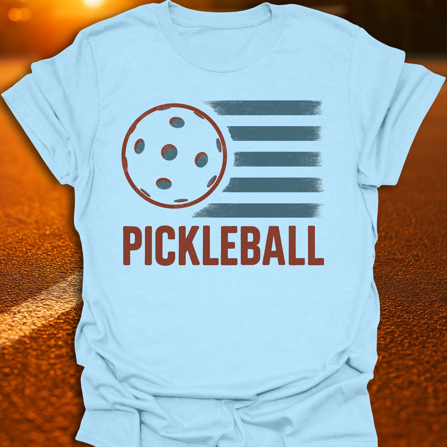 Pickleball American Flag T-Shirt