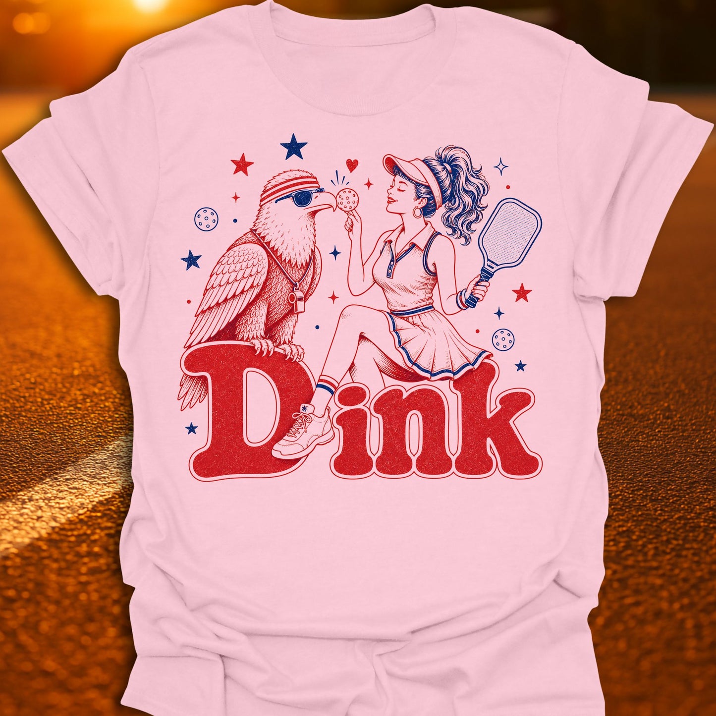 Dink Vintage Eagle Pickleball T-Shirt