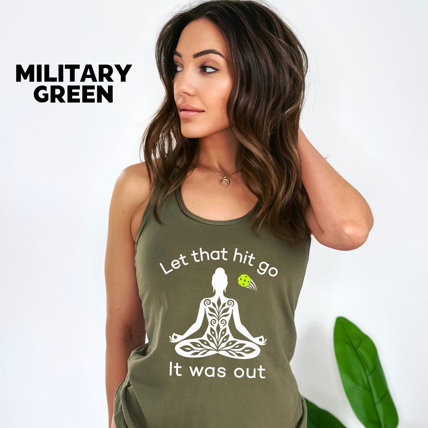 Let That Hit Go Pickleball Racerback Tank