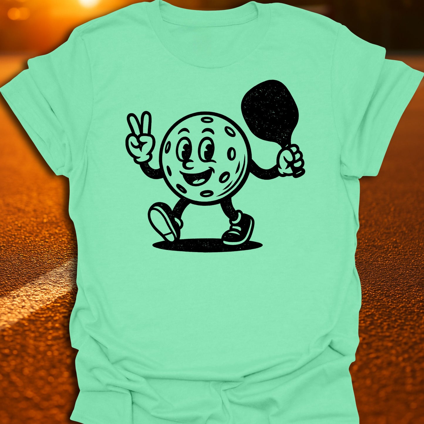Retro Pickleball Character T-Shirt