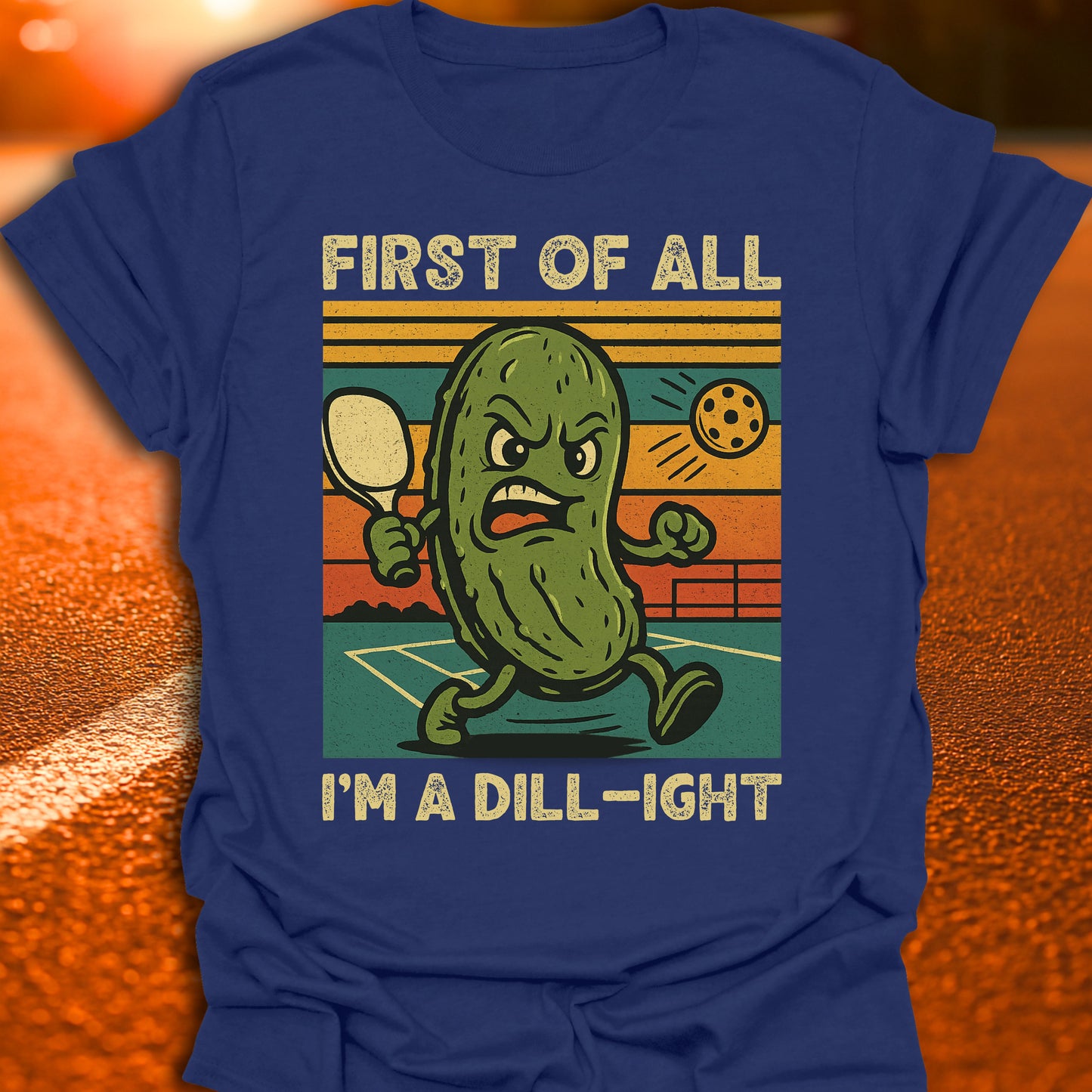 I'm A Dill-ight Retro Sunset T-Shirt