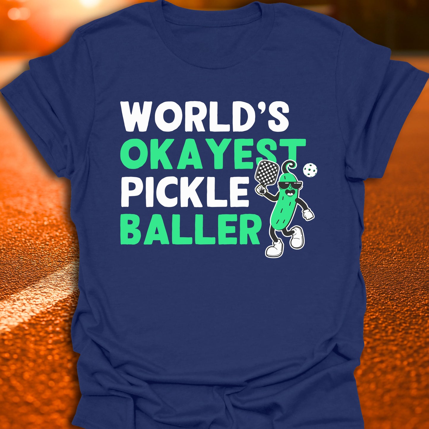 World's Okayest Pickle Baller (Dilly Pickle) T-Shirt