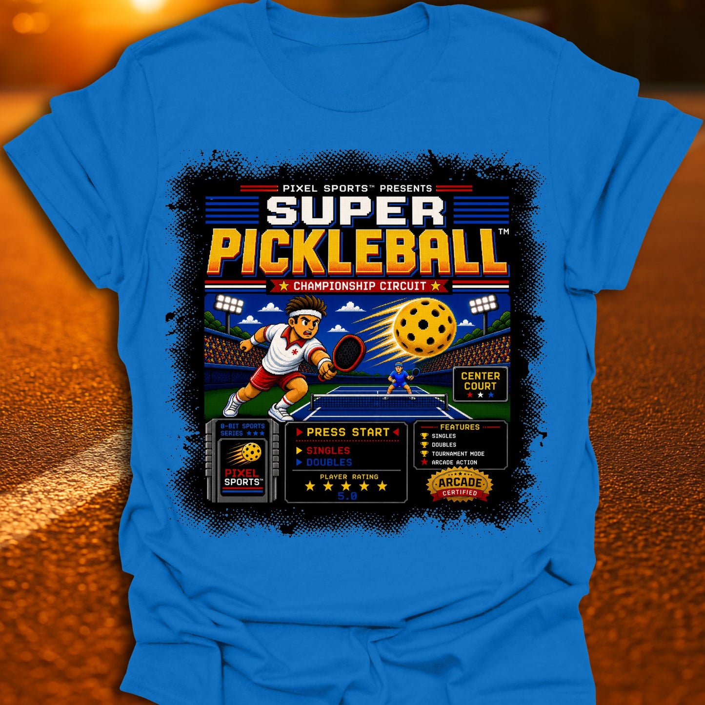 Super Pickleball Retro Gamer T-Shirt