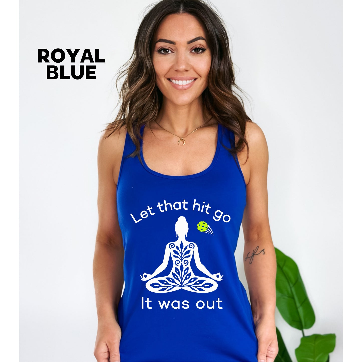 Let That Hit Go Pickleball Racerback Tank