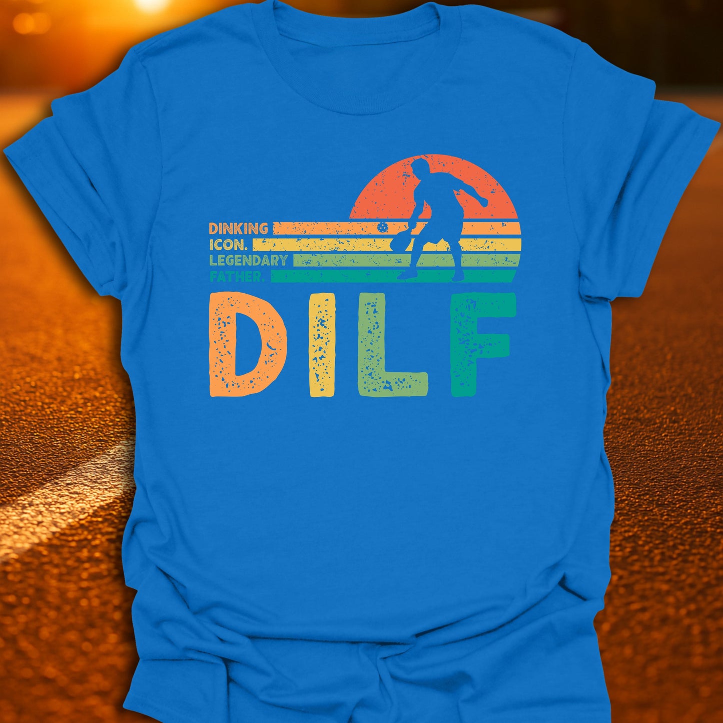DILF Retro Pickleball Dad T-Shirt