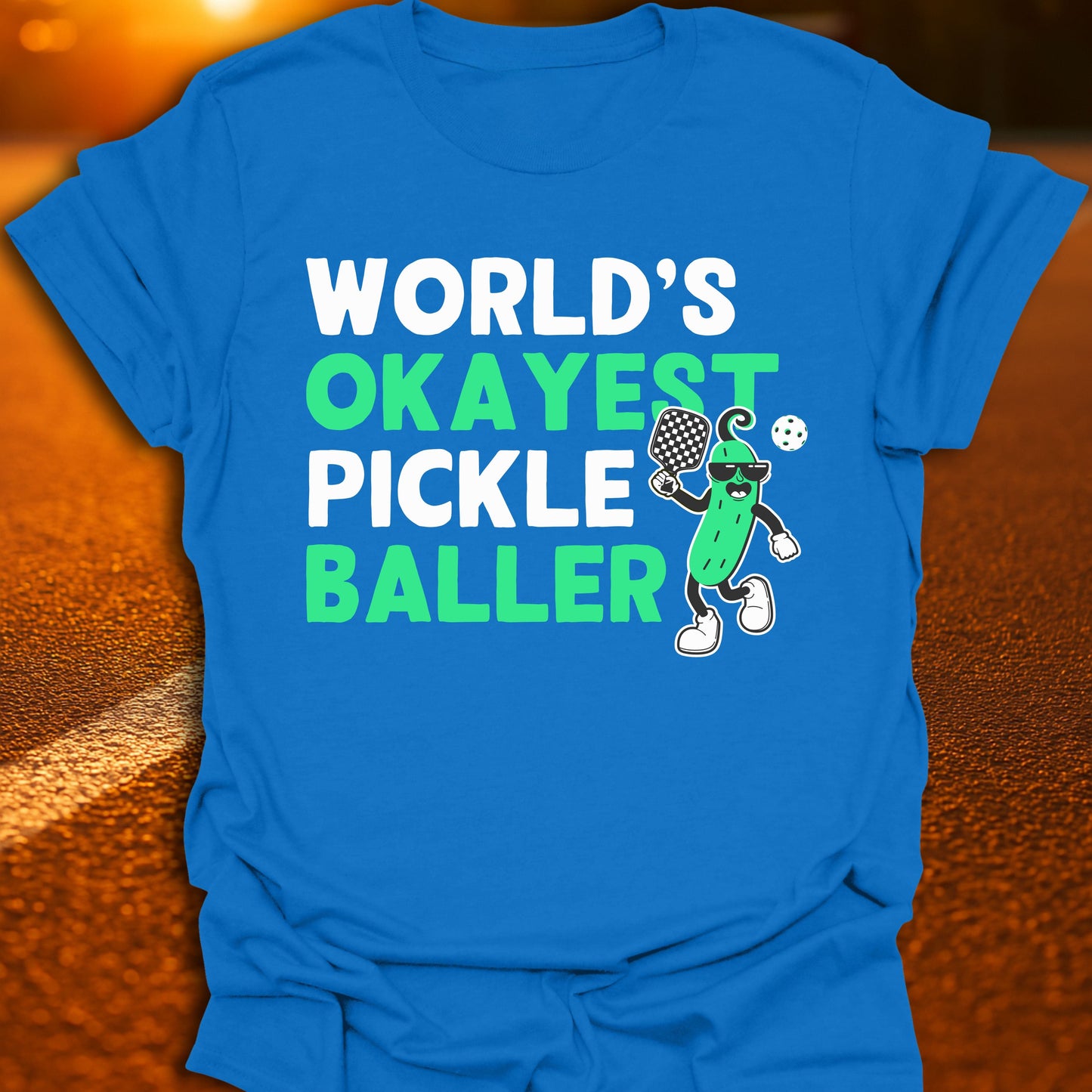 World's Okayest Pickle Baller (Dilly Pickle) T-Shirt
