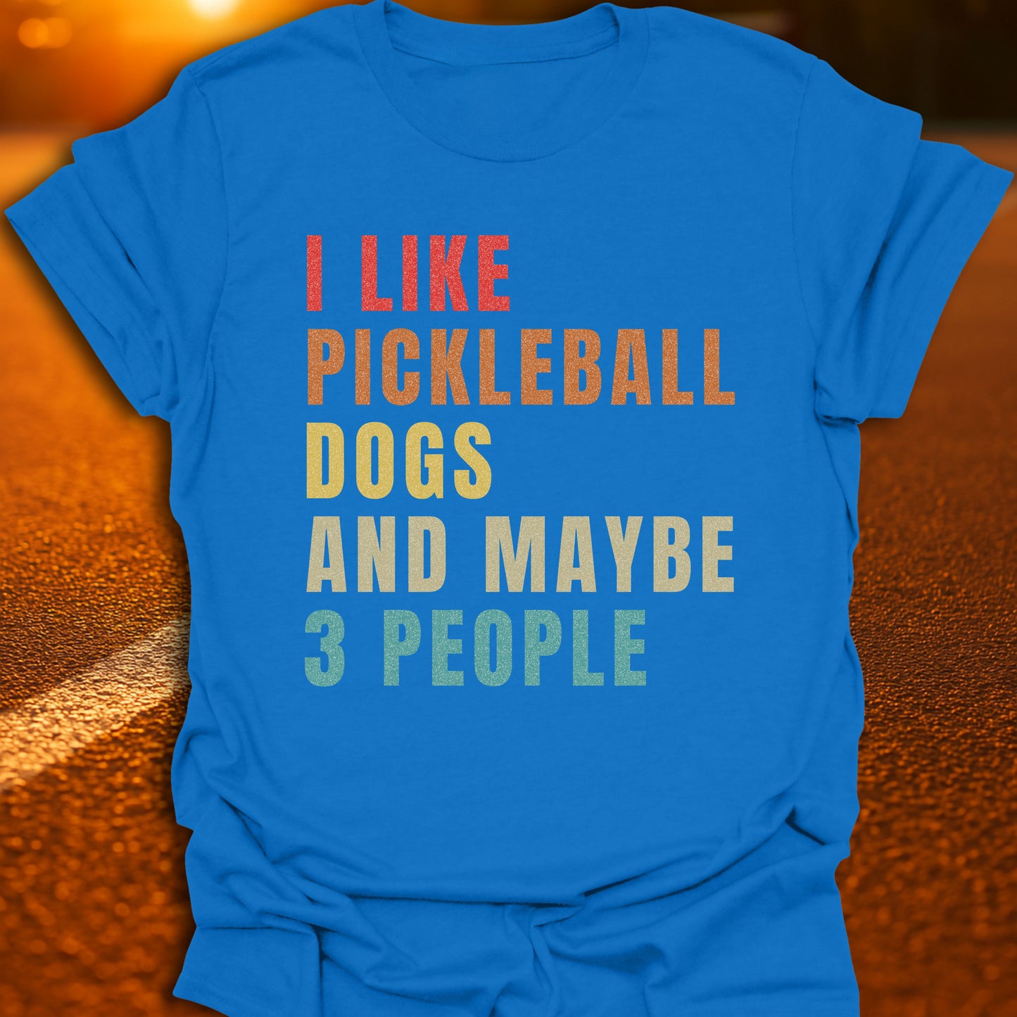 Pickleball Dogs 3 People T-Shirt
