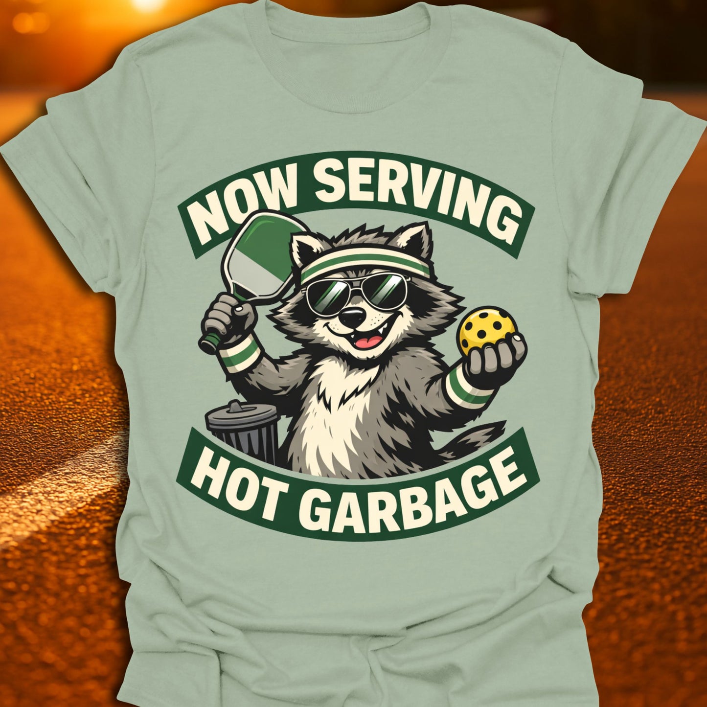 Now Serving Hot Garbage Pickleball T-Shirt