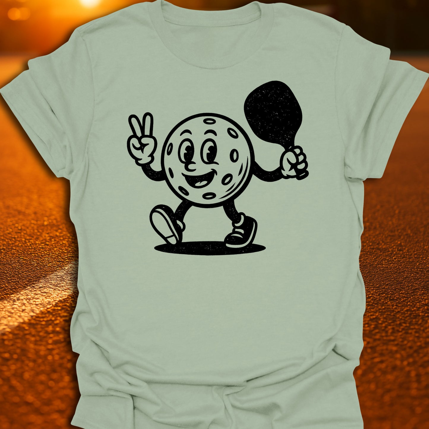Retro Pickleball Character T-Shirt