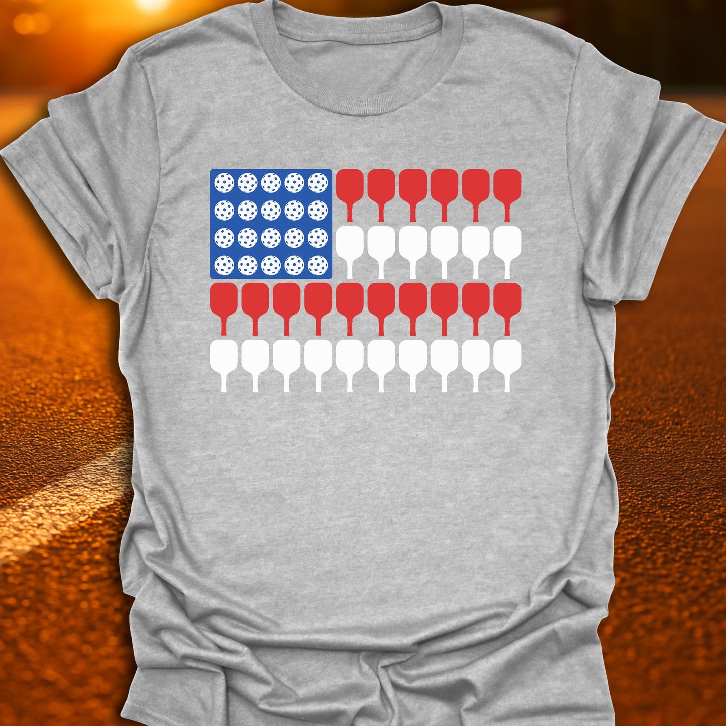 American Pickleball Flag T-Shirt