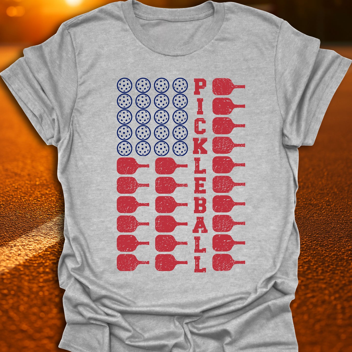 Pickleball American Flag T-Shirt
