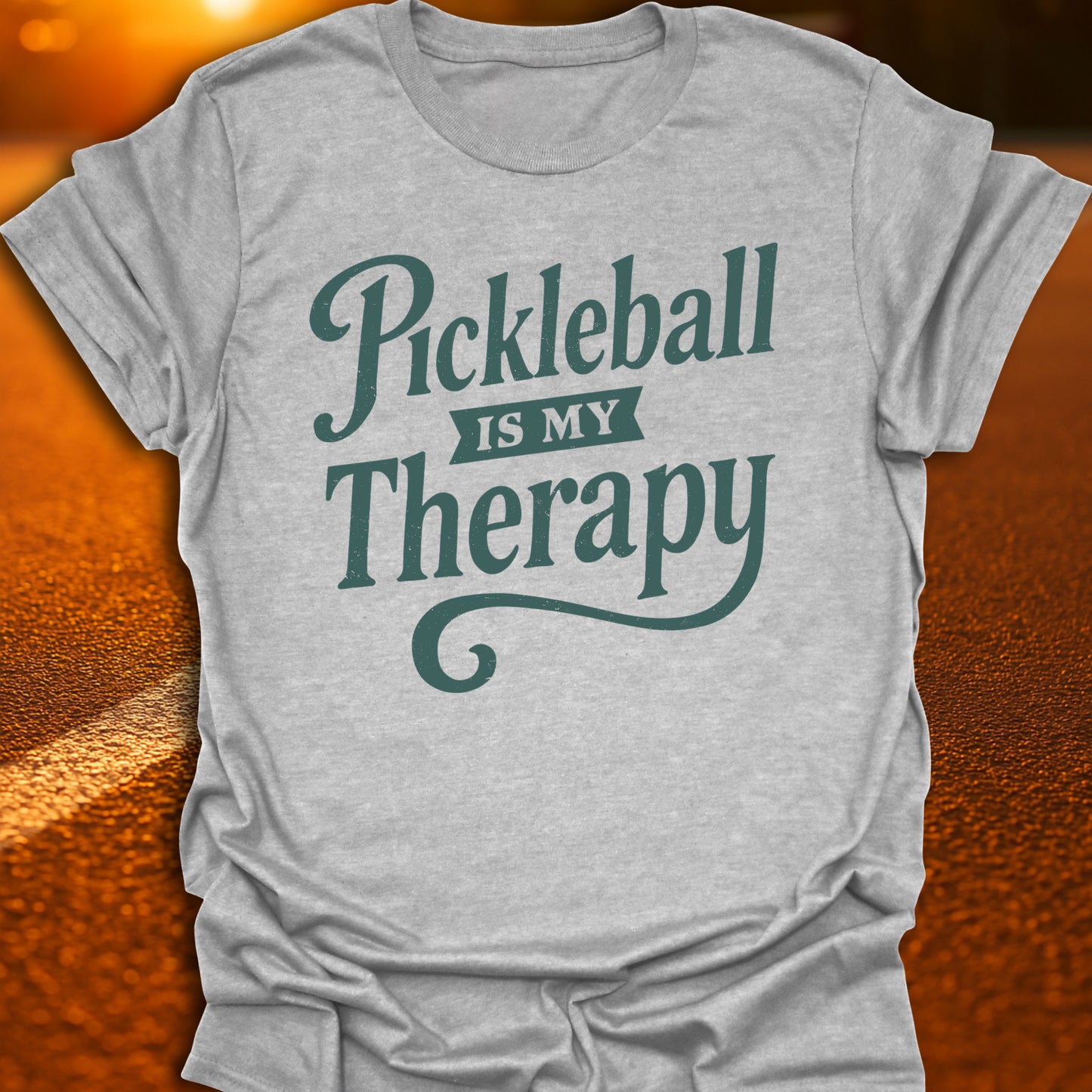 Pickleball Is My Therapy Text T-Shirt