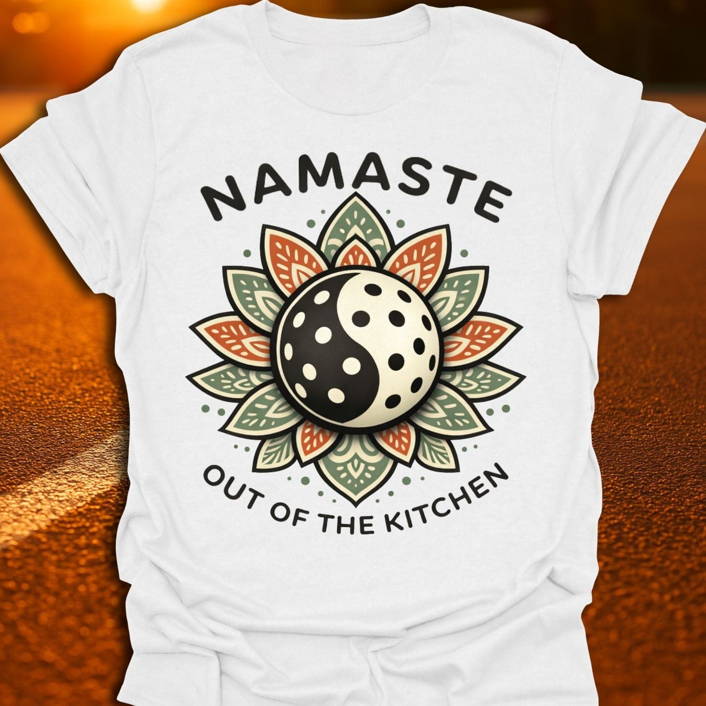 Namaste Out Of The Kitchen Pickleball T-Shirt