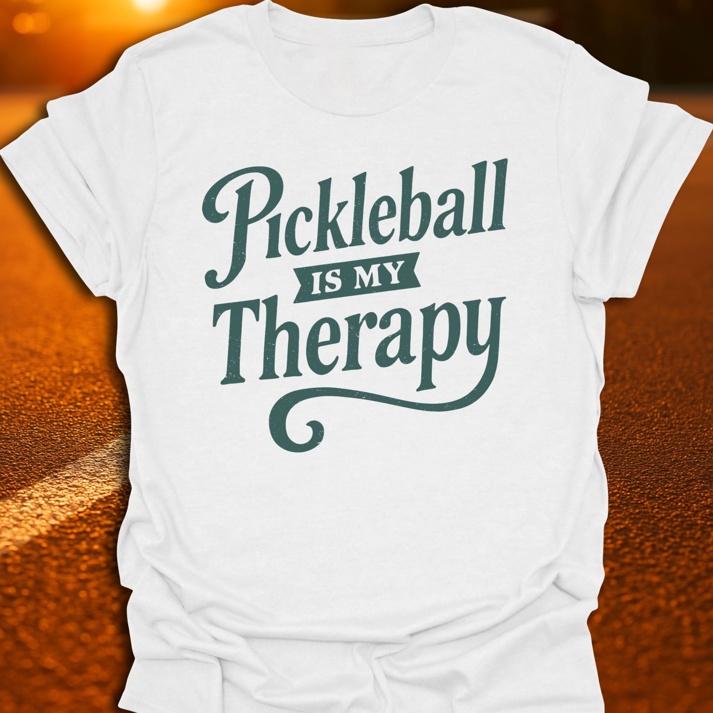 Pickleball Is My Therapy Text T-Shirt
