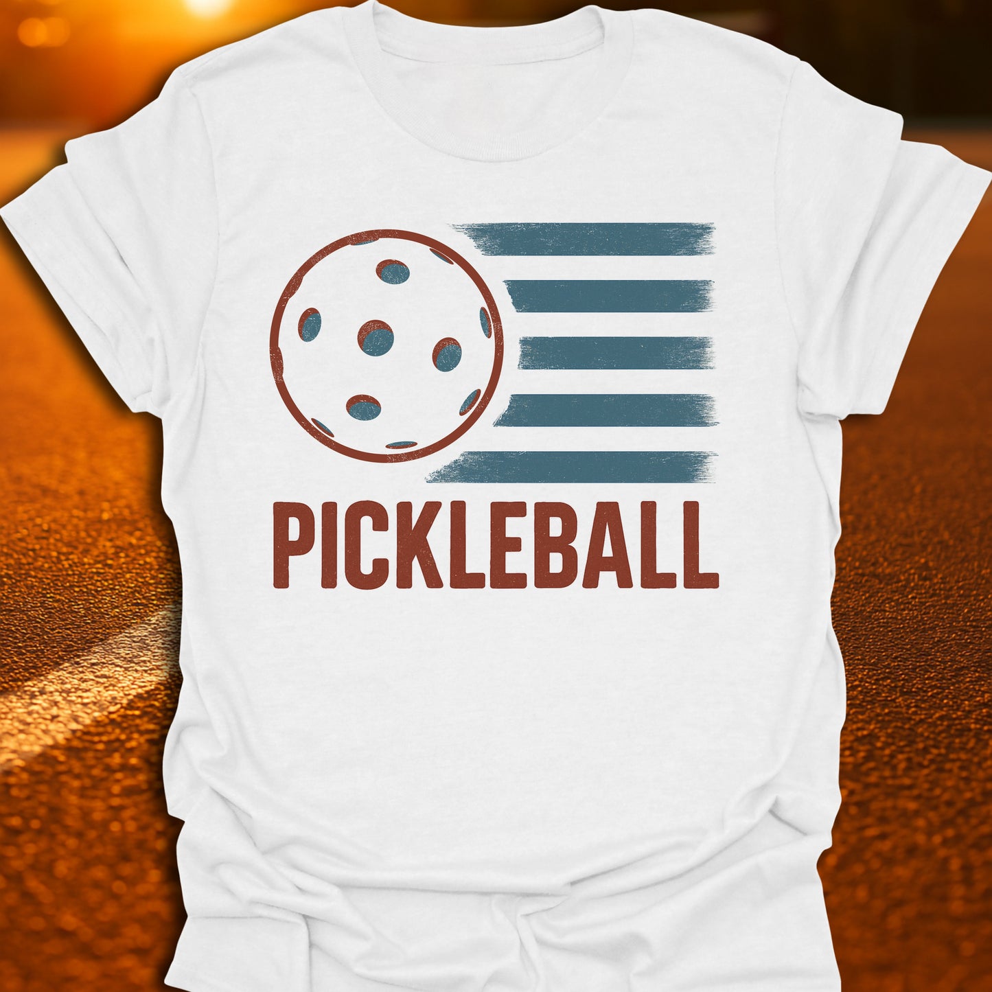 Pickleball American Flag T-Shirt