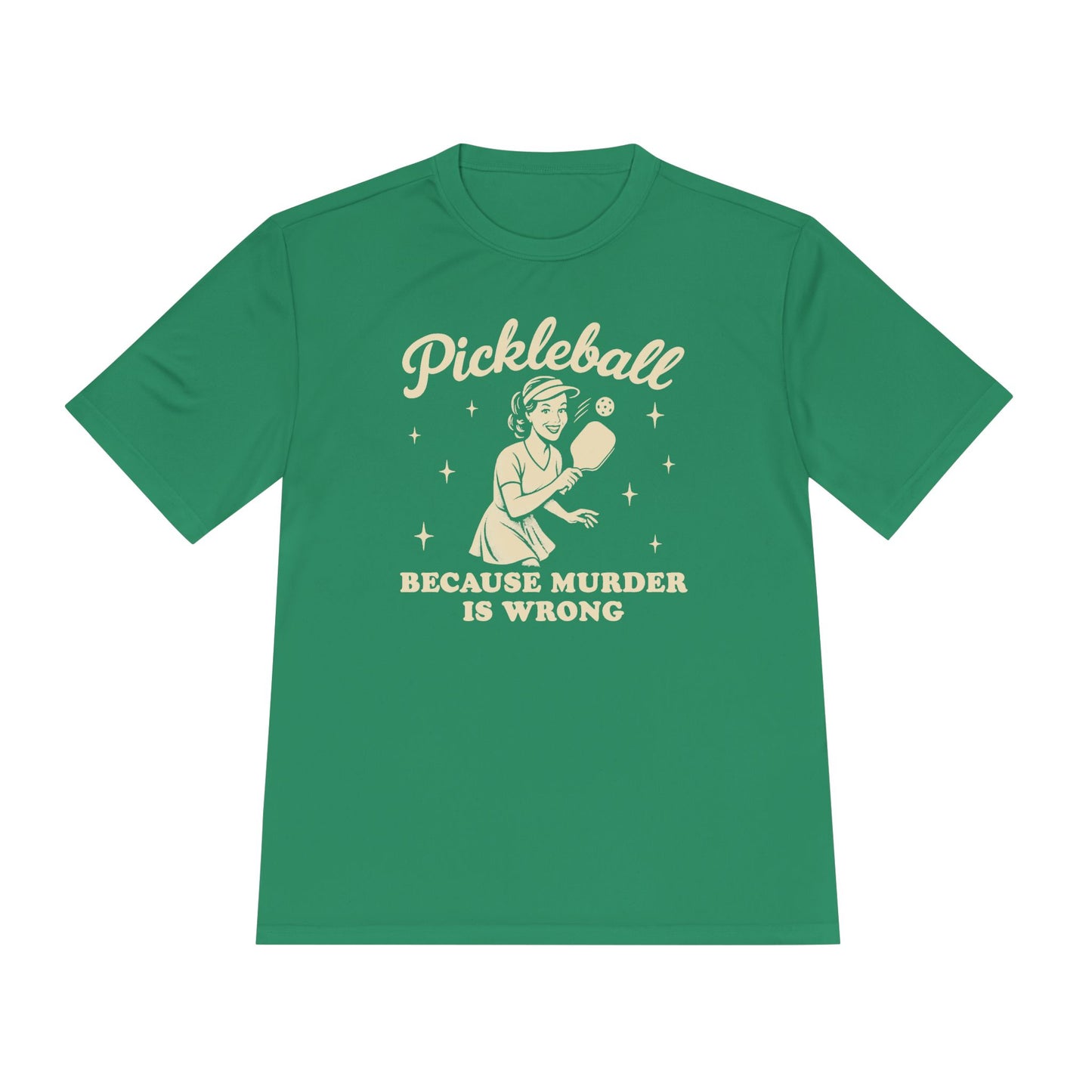 Murder Is Wrong Unisex Moisture Wicking Pickleball Tee