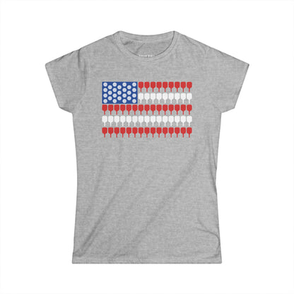 American Pickleball Flag Women's Softstyle Tee