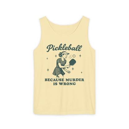 Murder Is Wrong Pickleball Tank Top