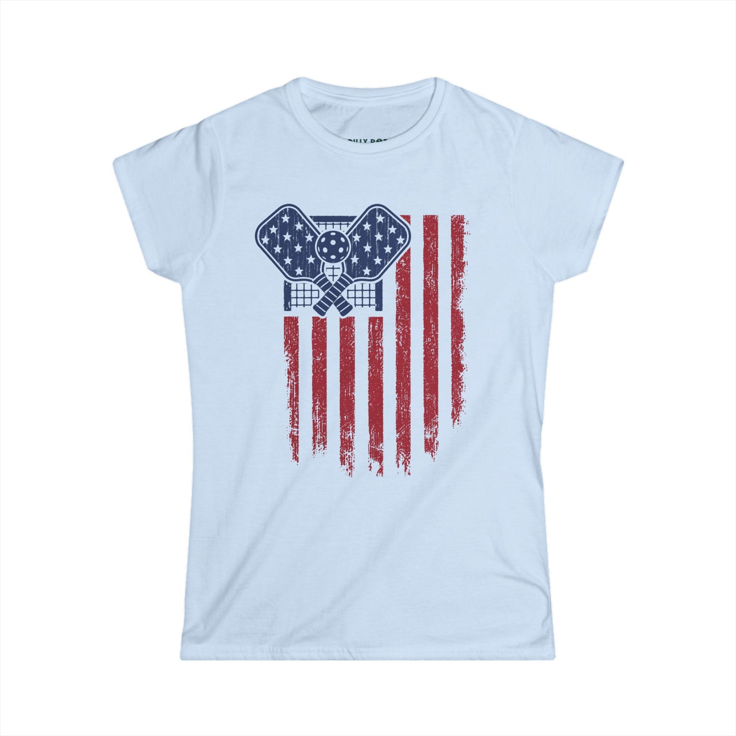 Patriot Pickleball Flag Women's Softstyle Tee