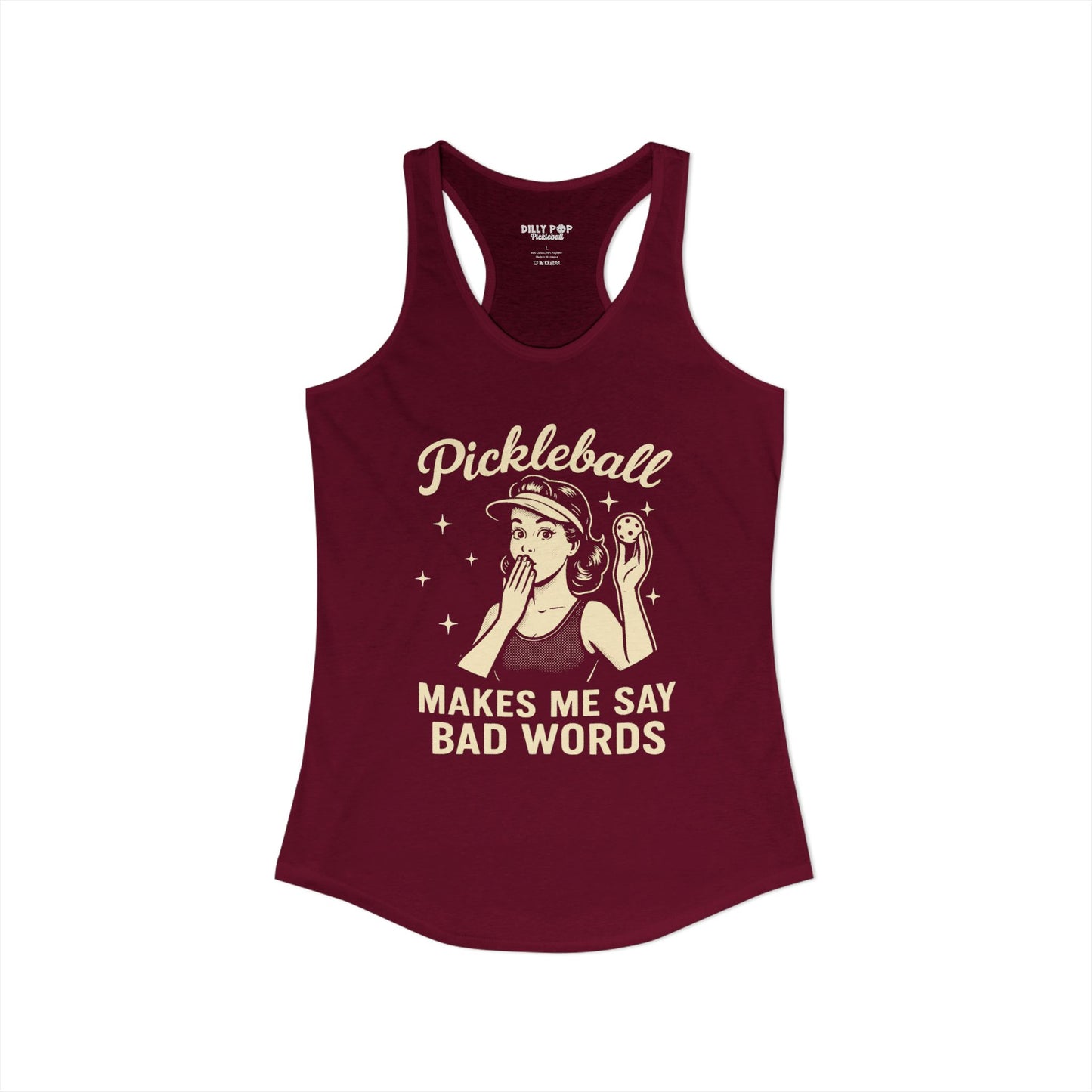 Bad Words Pickleball Racerback Tank