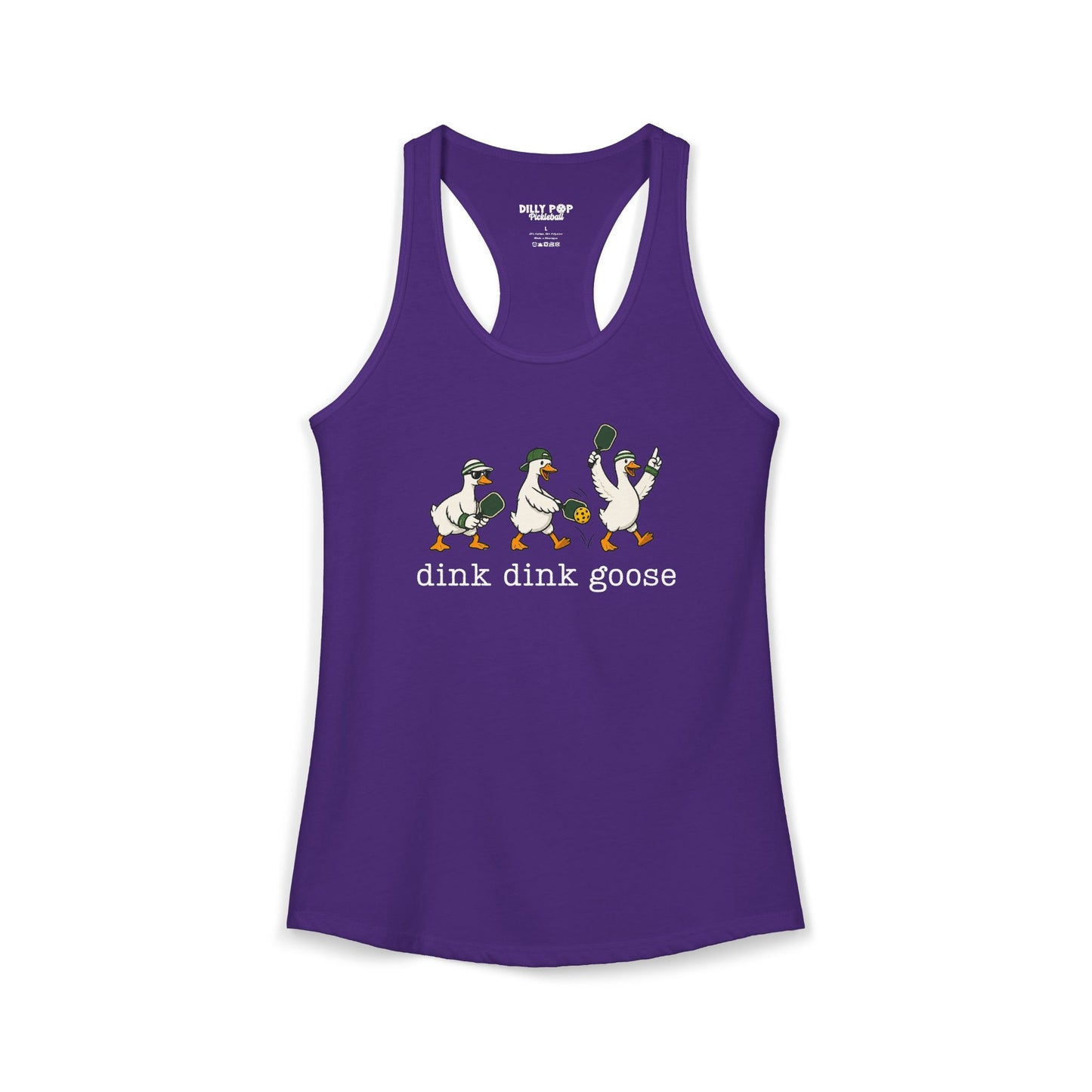 Dink Dink Goose Pickleball Racerback Tank